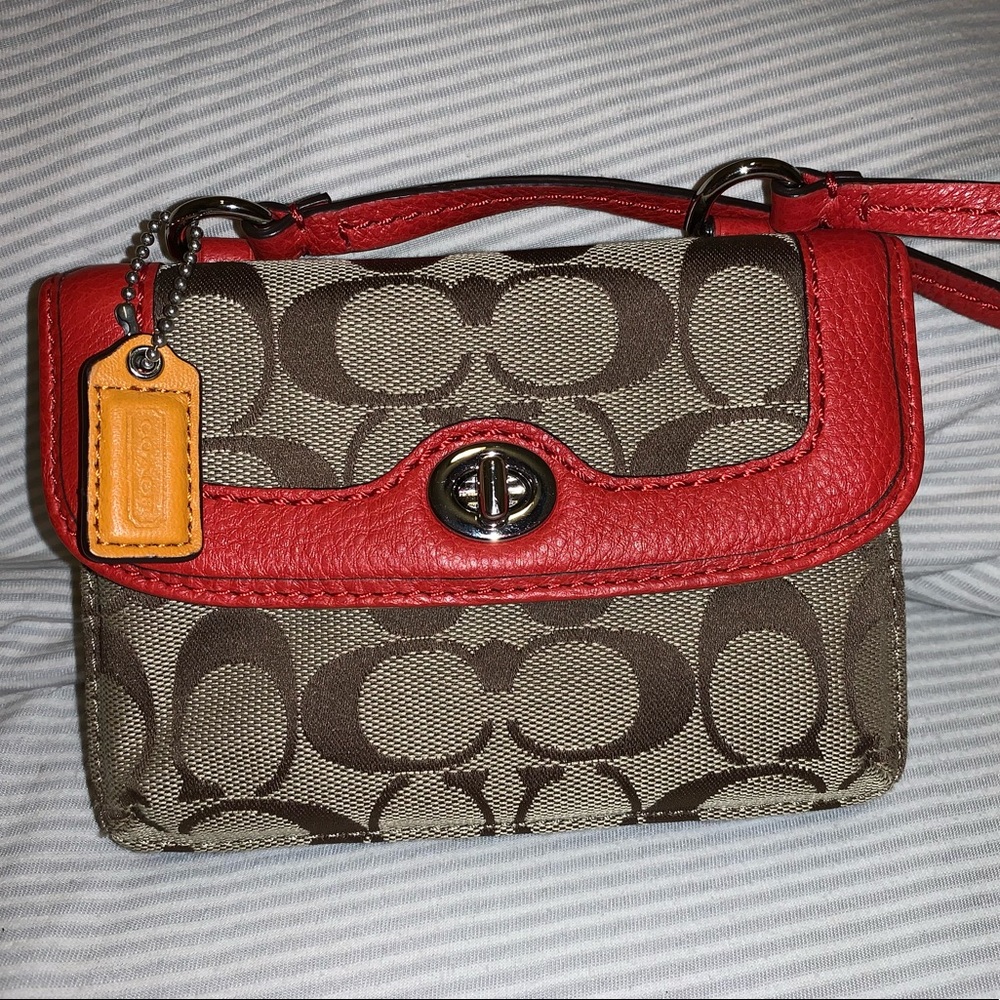 Small coach over the shoulder purse